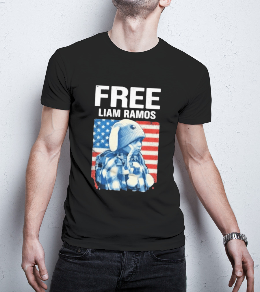Free Liam Ramos American Flag T-Shirt