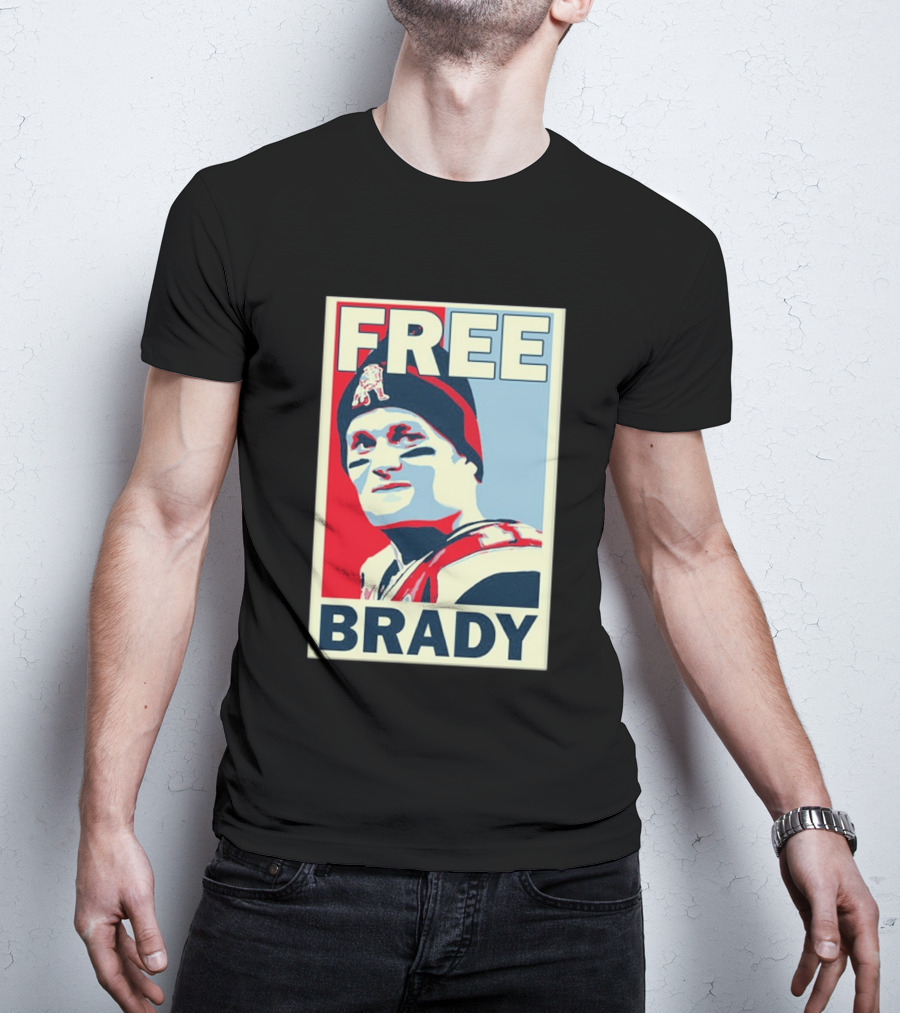 New England Patriots Free Brady Style Sports T-Shirt