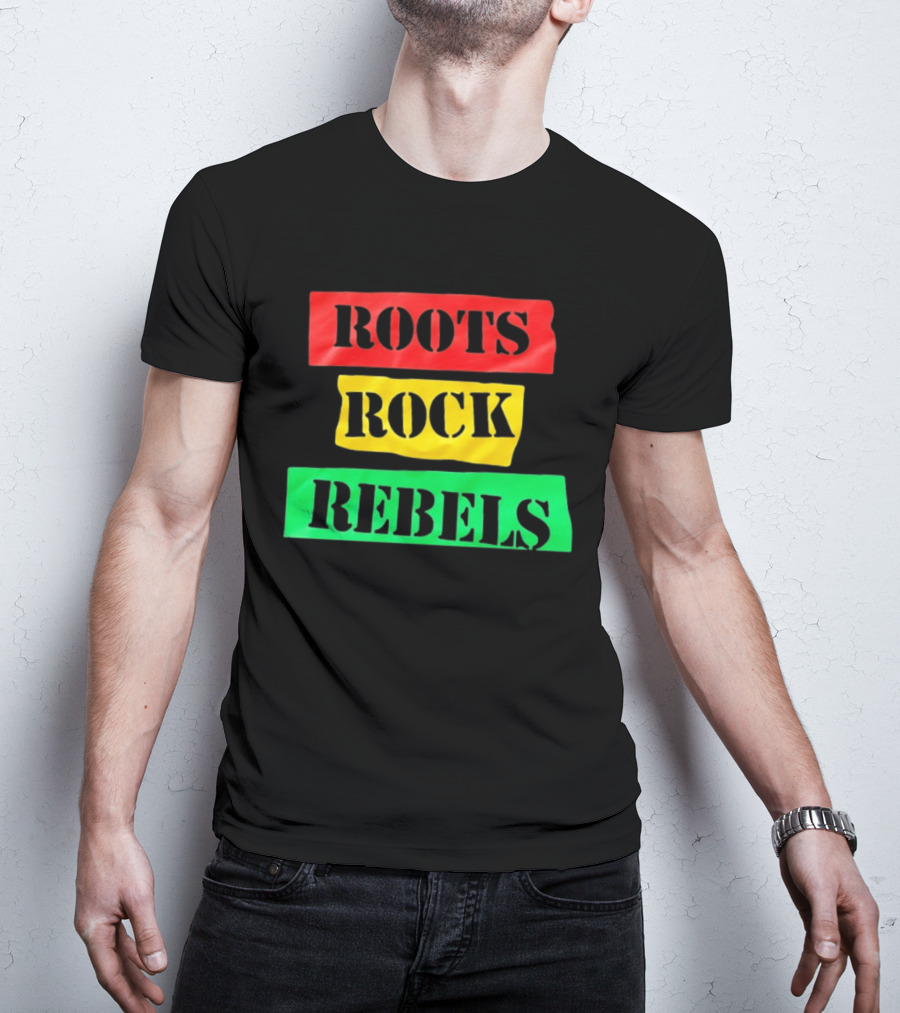 Roots Rock Rebels Reggae Rasta Vibes T-Shirt