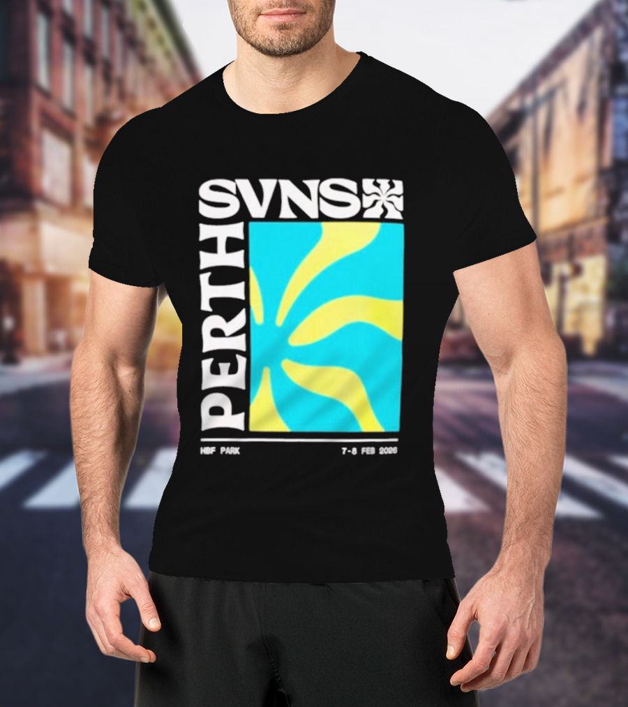 SVNS Perth 2026 Event 7 8 Feb Yellow Blue T-Shirt