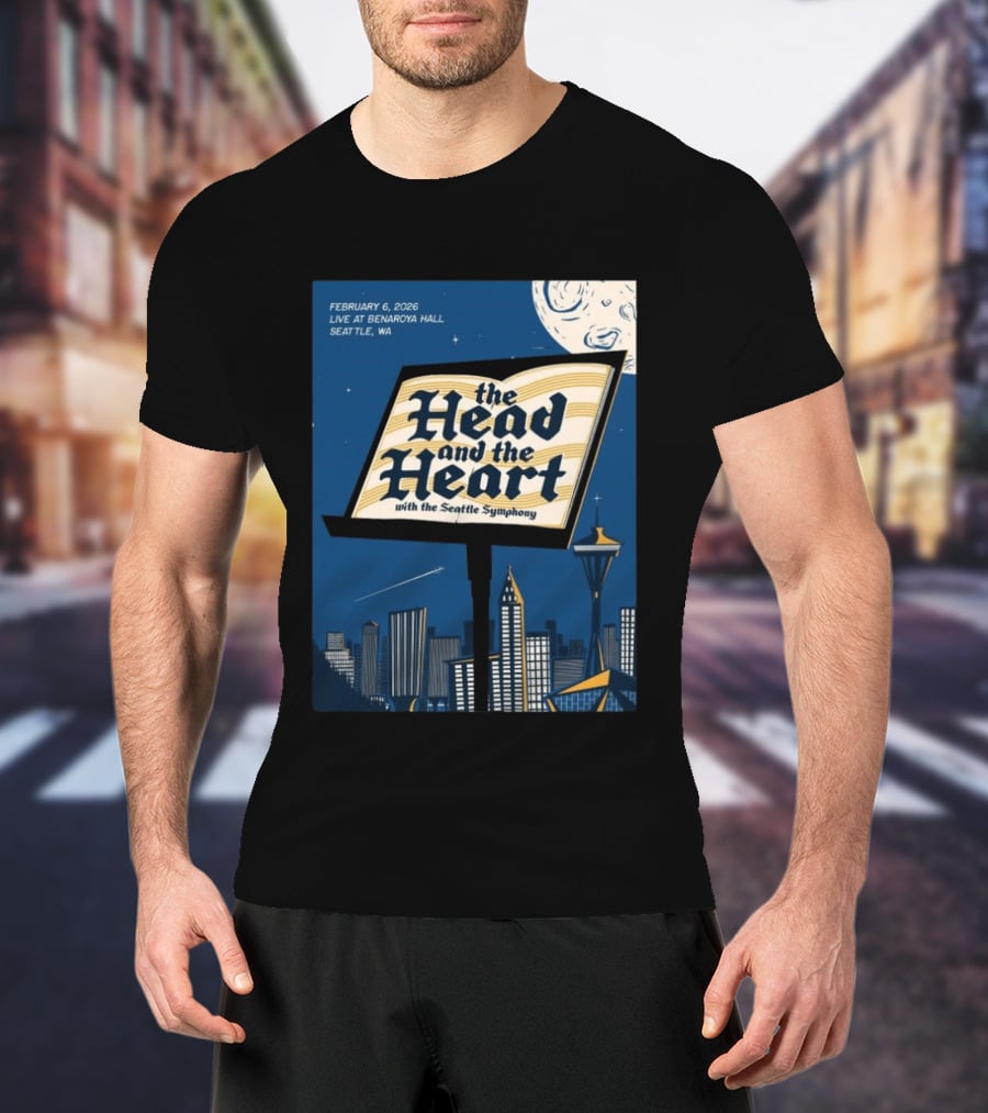 The Head And The Heart With Seattle Symphony Feb 6 2026 Benaroya Hall Seattle T-Shirt