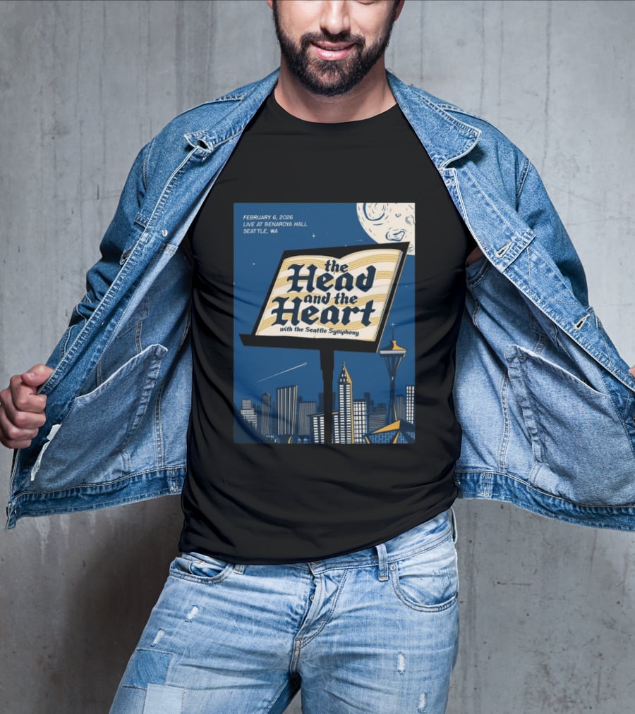 The Head And The Heart With Seattle Symphony Feb 6 2026 Benaroya Hall Seattle T-Shirt