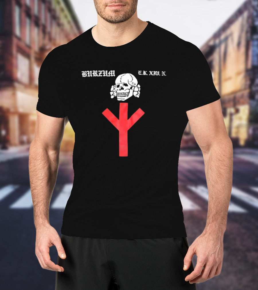 Burzum Support Your Local Skull Symbol E.K. Kommando T-Shirt