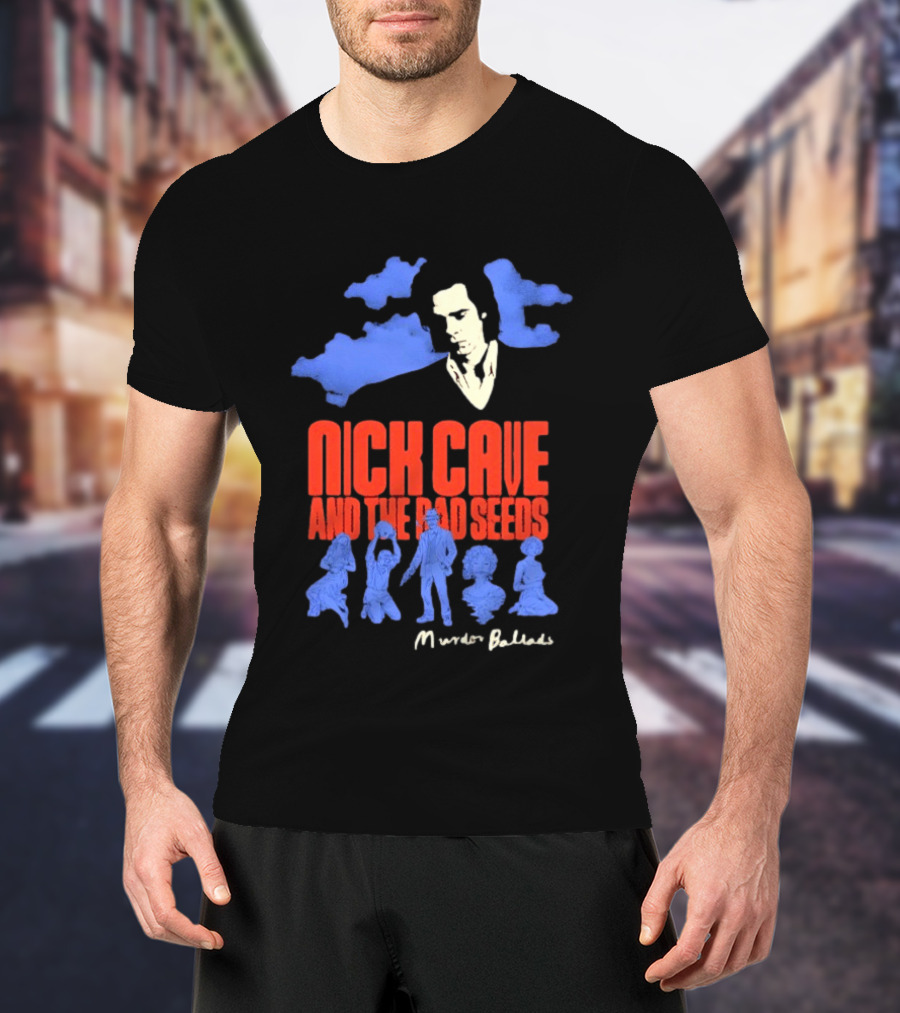 Nick Cave And The Bad Seeds Murder Ballads Blue Clouds T-Shirt