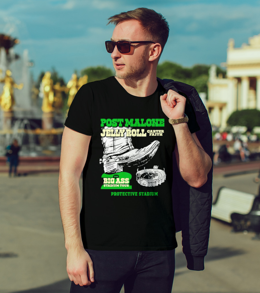 Post Malone Jelly Roll Limp Bizkit Big Ass Stadium Tour 2026 Jones AT&T Stadium T-Shirt