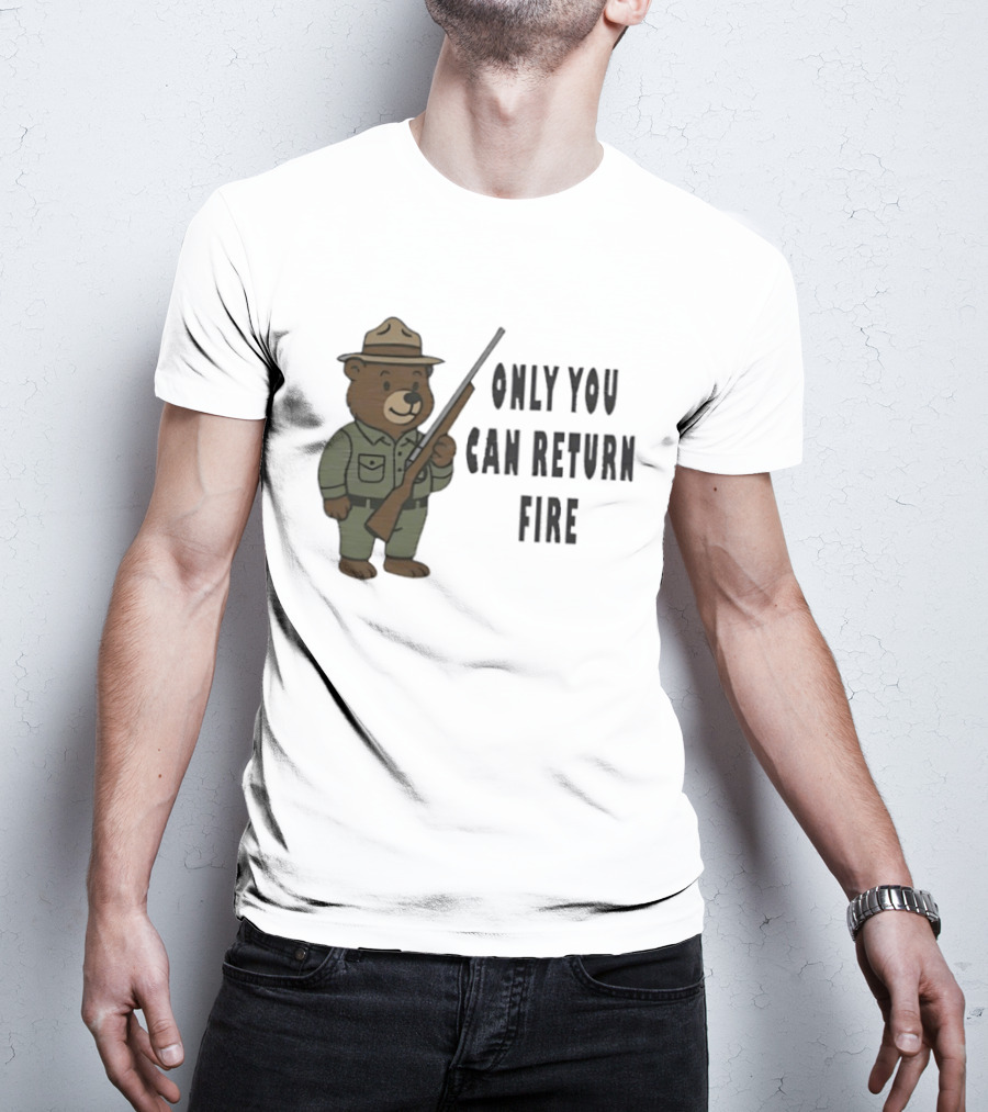 Smokey Bear Only You Can Return Fire Ranger Rifle T-Shirt