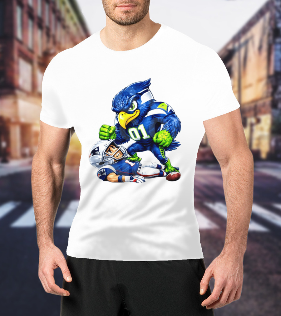 Seattle Seahawks Crush New England Patriots 2026 Football Rivalry Showdown T-Shirt