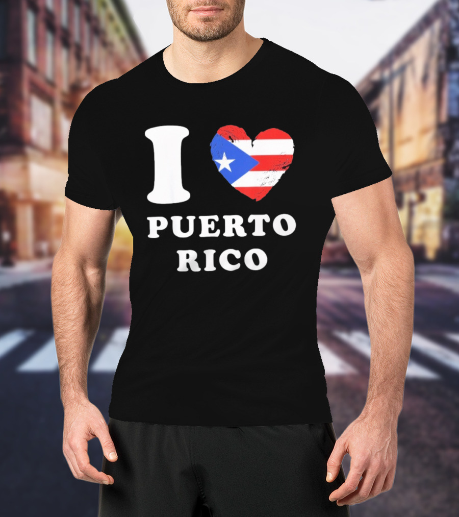 I Heart Puerto Rico Flag T-Shirt