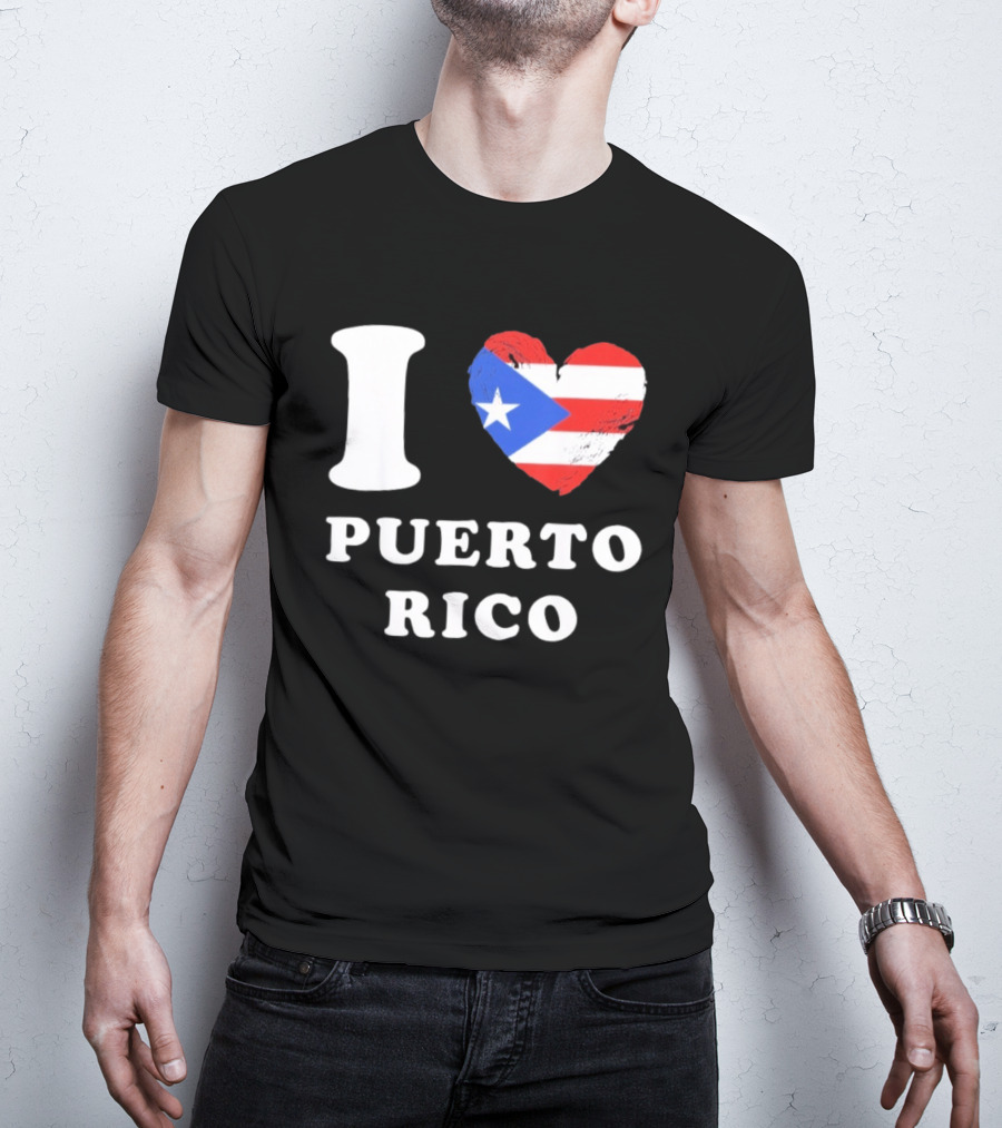 I Heart Puerto Rico Flag T-Shirt