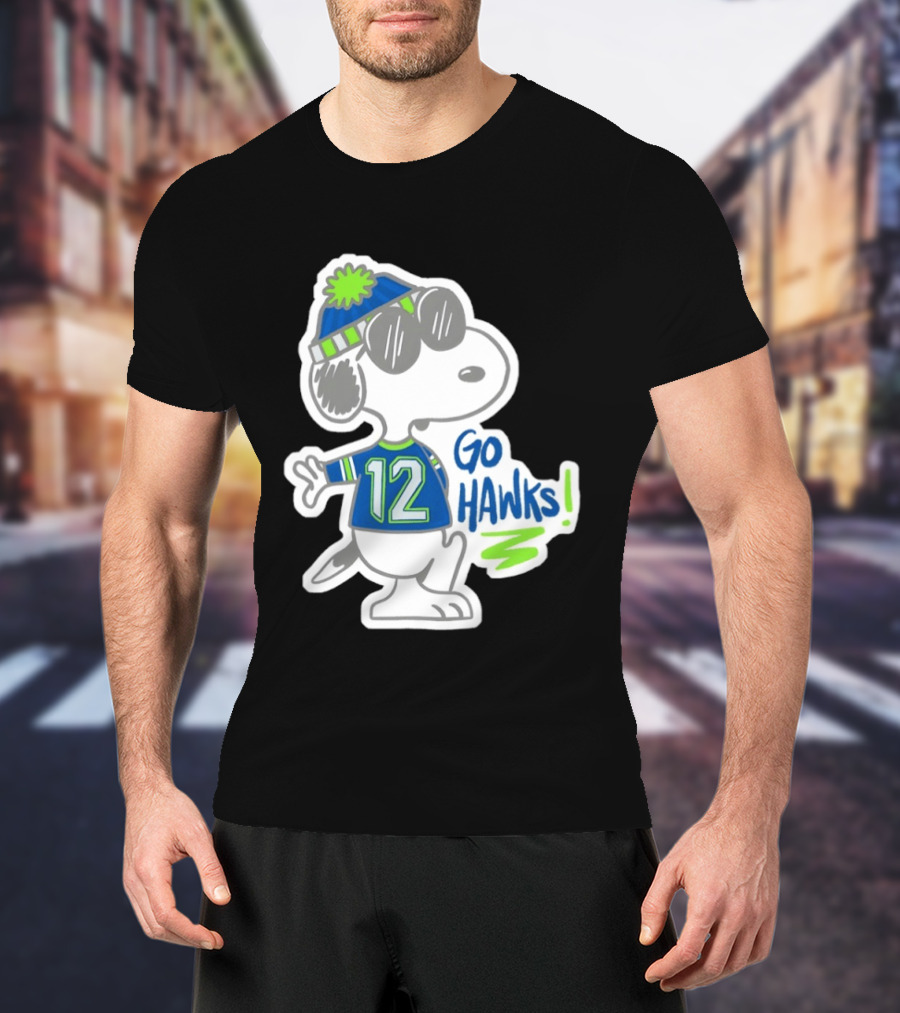 Snoopy 12 Seattle Seahawks Outfit Go Hawks T-Shirt