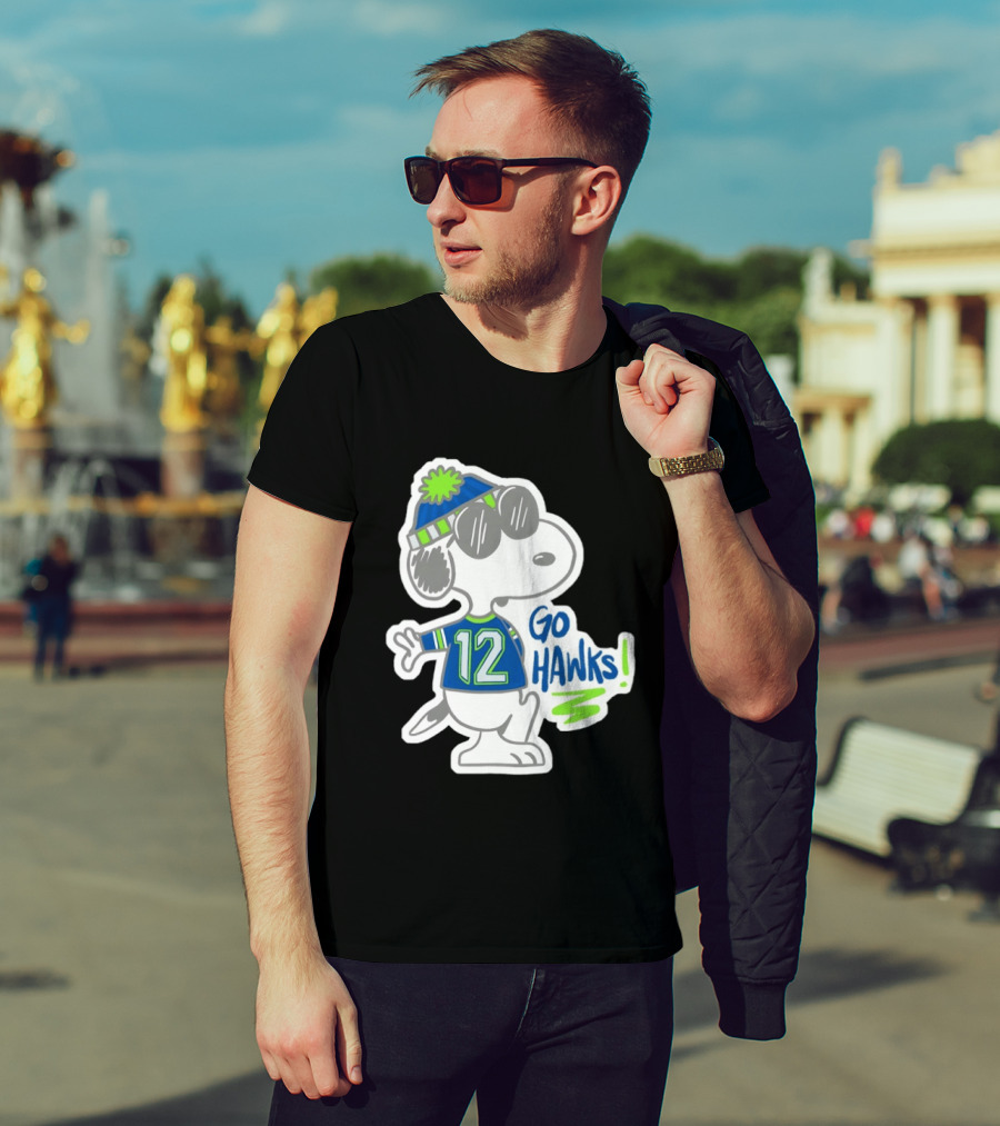 Snoopy 12 Seattle Seahawks Outfit Go Hawks T-Shirt