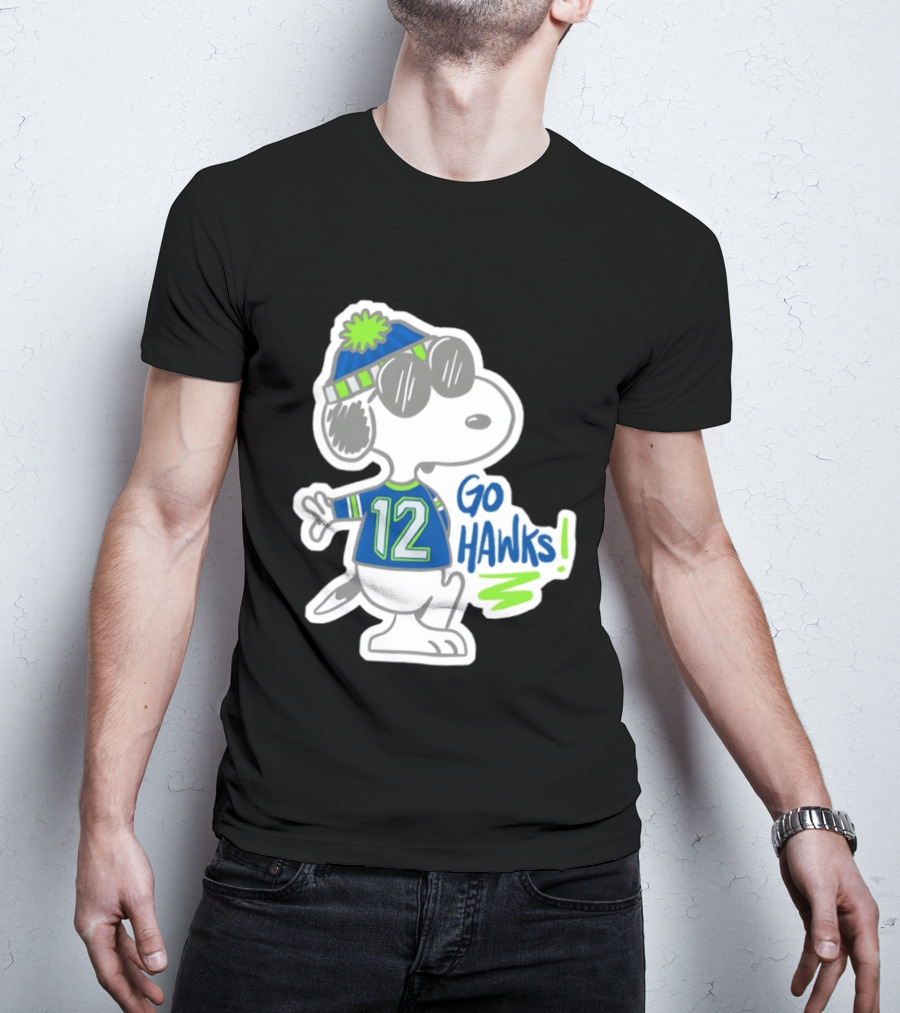 Snoopy 12 Seattle Seahawks Outfit Go Hawks T-Shirt