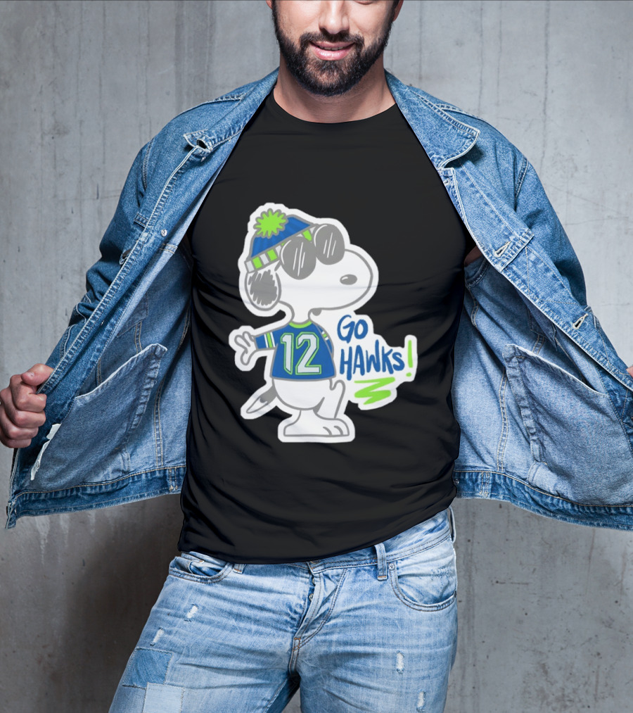 Snoopy 12 Seattle Seahawks Outfit Go Hawks T-Shirt