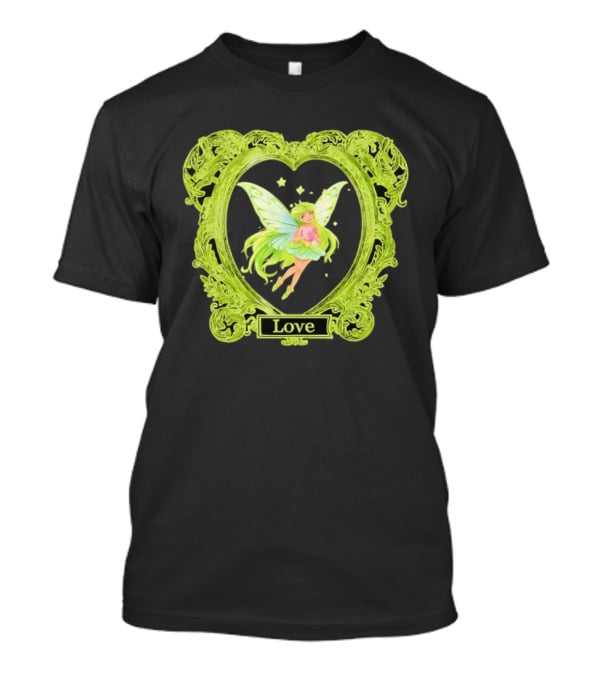 Love Angel Fairy In Ornate Heart Frame T-Shirt