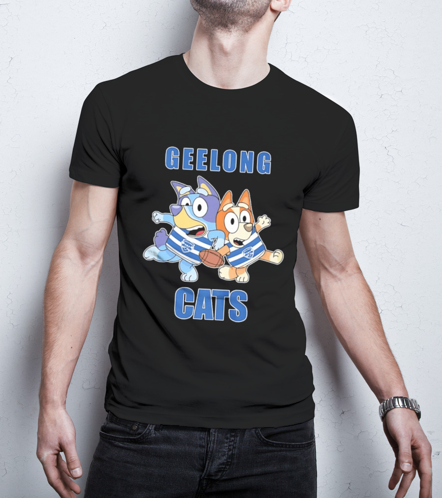 Bluey Bingo Geelong Cats Football Fans Rugby Outfits T-Shirt