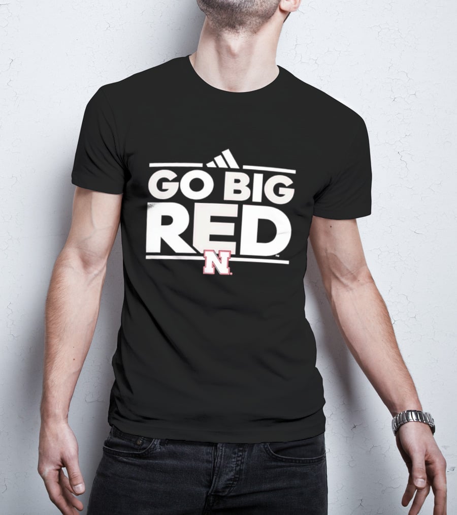 Adidas Nebraska Cornhuskers Go Big Red N T-Shirt