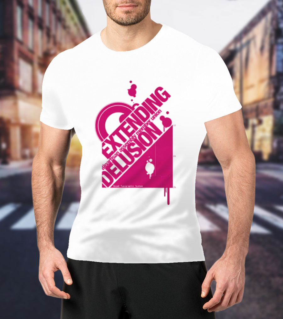 Extending Delusion Bipartisan Assembly Member Union Pink Skater Splatter T-Shirt