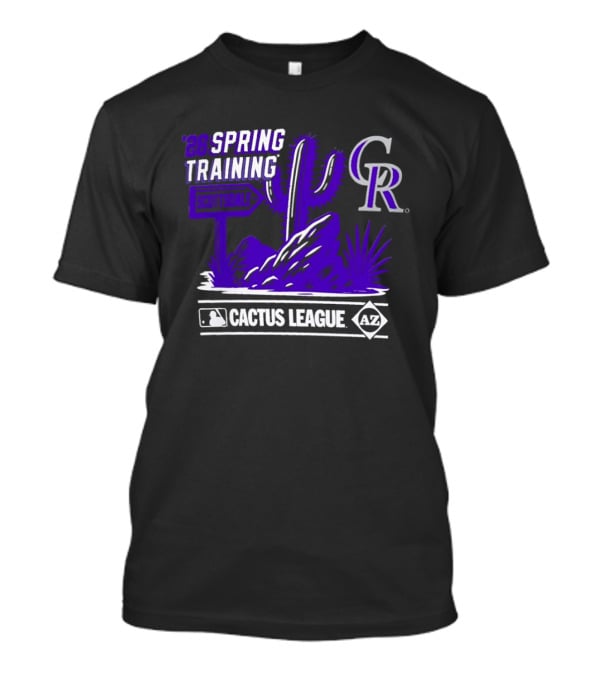 Colorado Rockies CR MLB 2026 Cactus League Spring Training Desert Scene T-Shirt