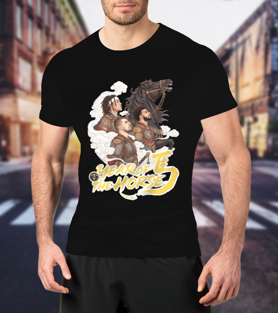 Denver Nuggets Year Of The Horse Warriors In Battle Armor T-Shirt