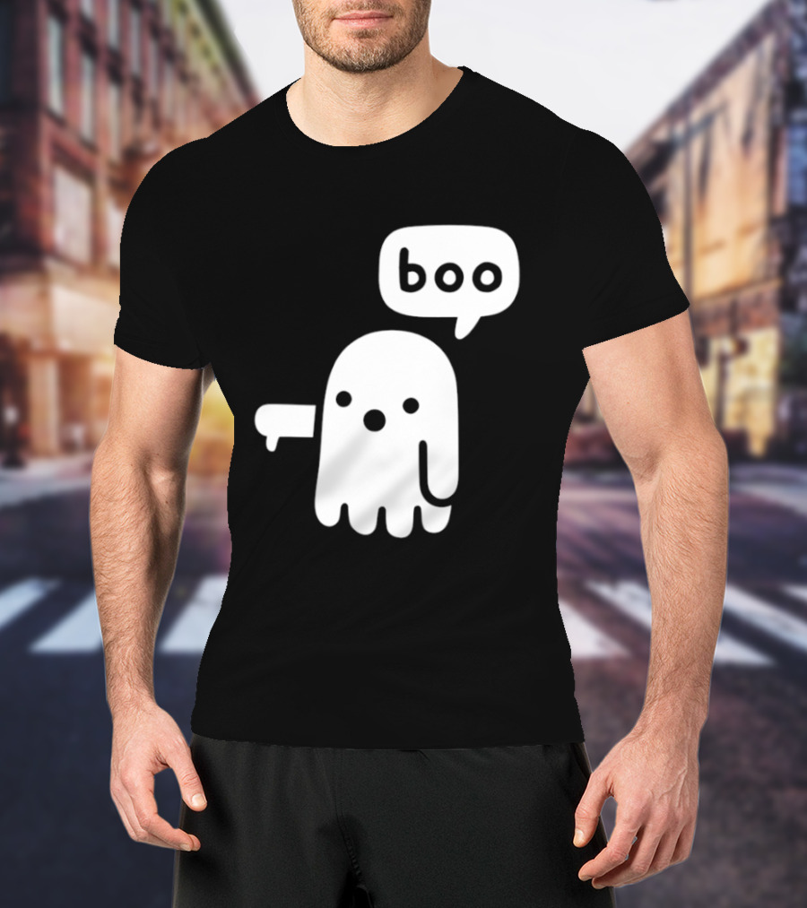 Boo Ghost Disapproval Gesture T-Shirt