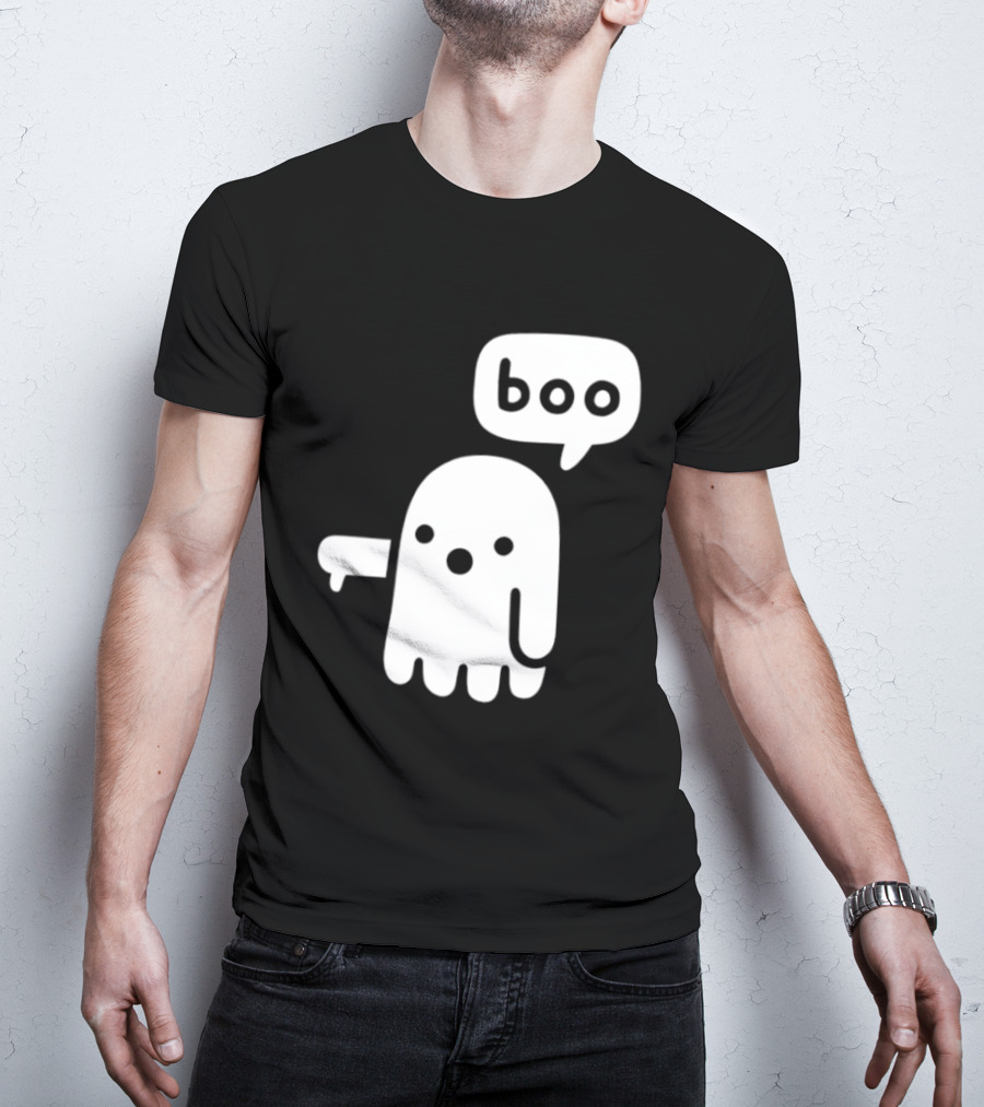 Boo Ghost Disapproval Gesture T-Shirt