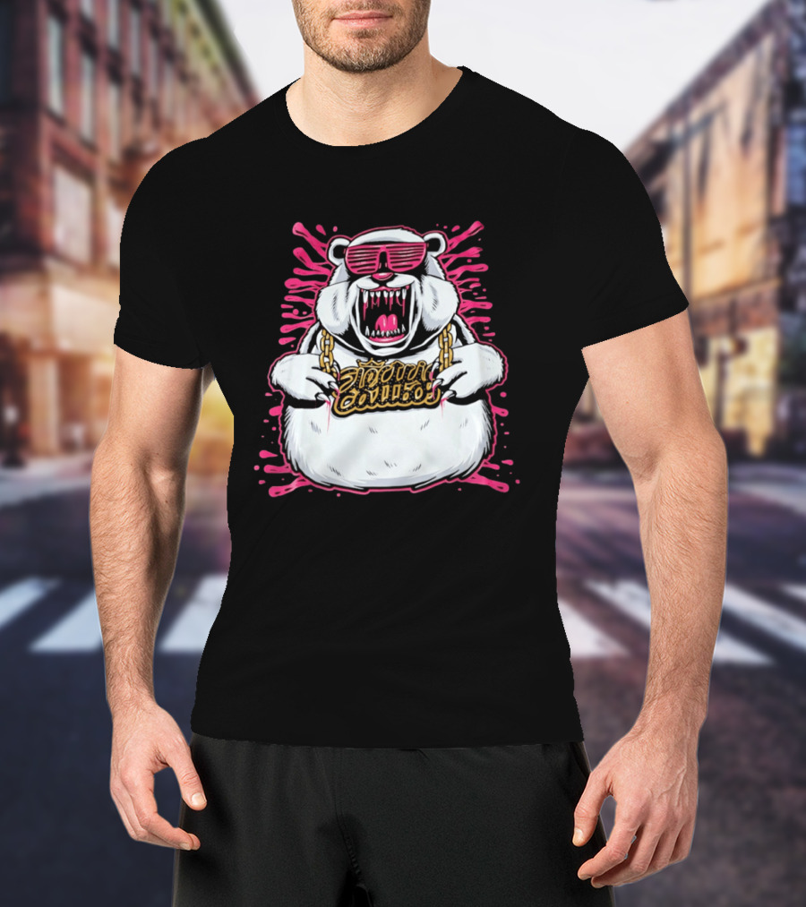 Electric Callboy Band Polar Bear Bling Sunglasses And Gold Chain T-Shirt