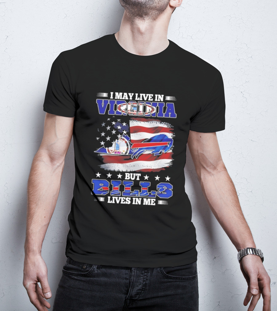 Virginia Resident Buffalo Bills Passion American Flag T-Shirt