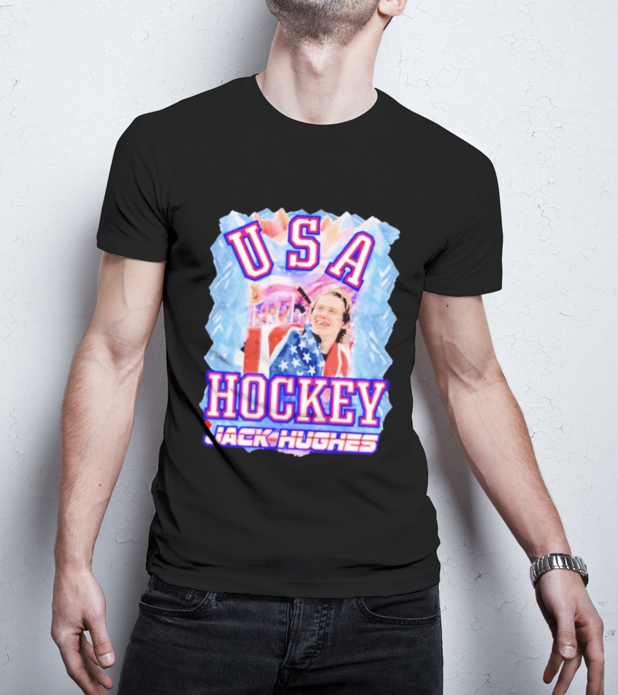 Jack Hughes USA Hockey Celebration 2026 T-Shirt
