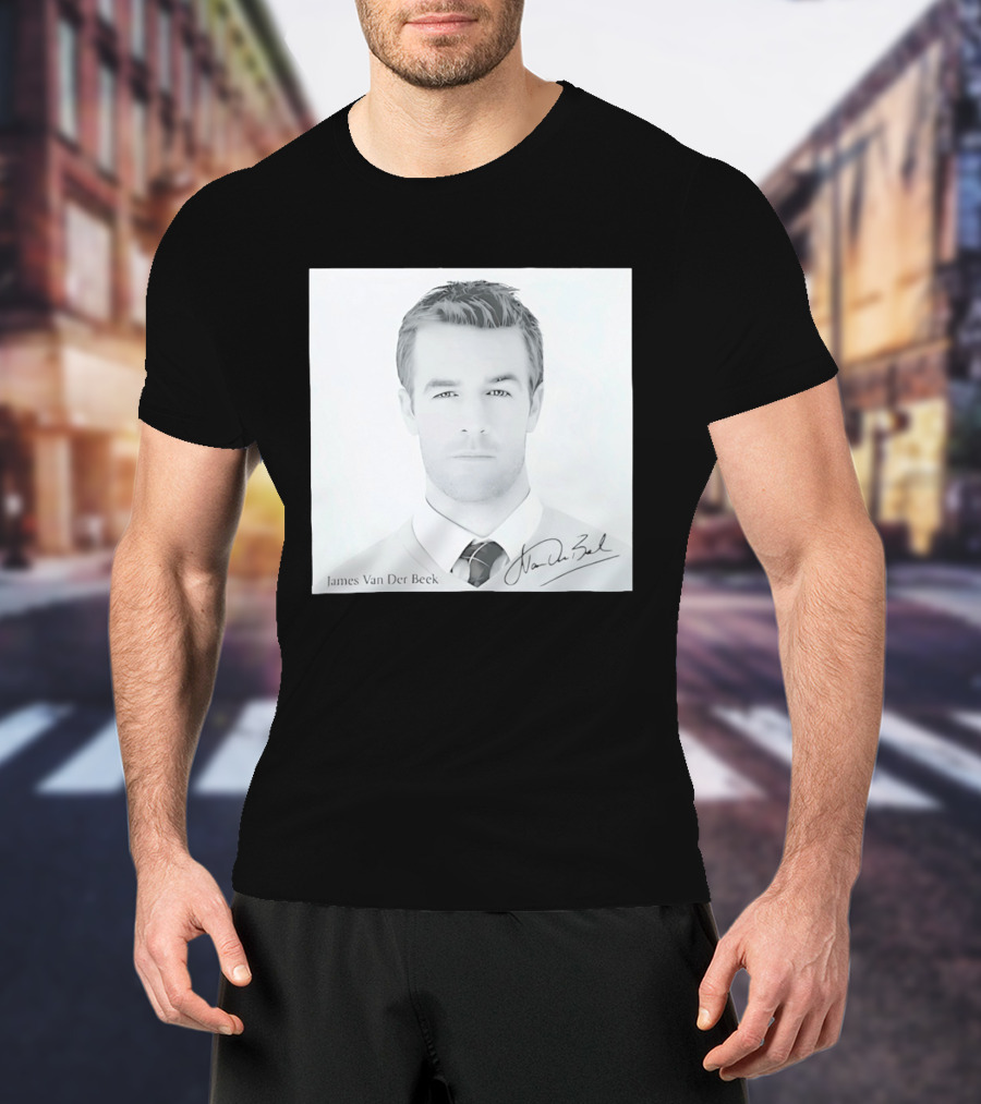 James Van Der Beek Autographed Memorial Photo T-Shirt