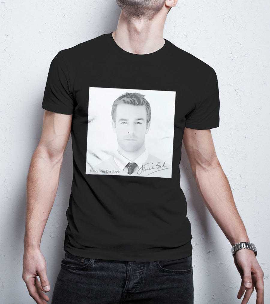 James Van Der Beek Autographed Memorial Photo T-Shirt