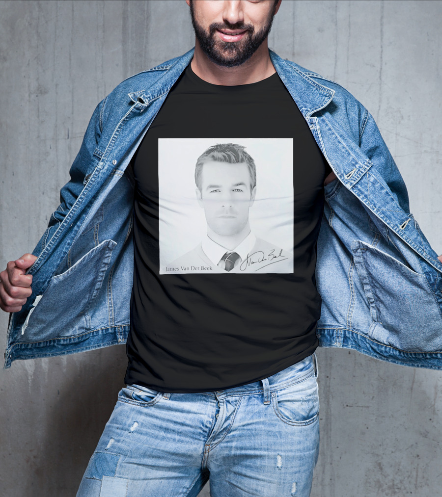 James Van Der Beek Autographed Memorial Photo T-Shirt