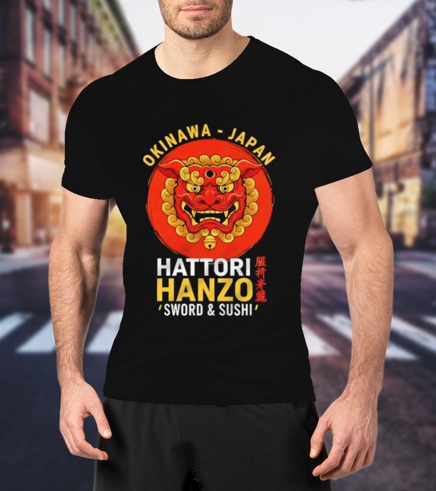 Okinawa Japan Hattori Hanzo Sword And Sushi T-Shirt