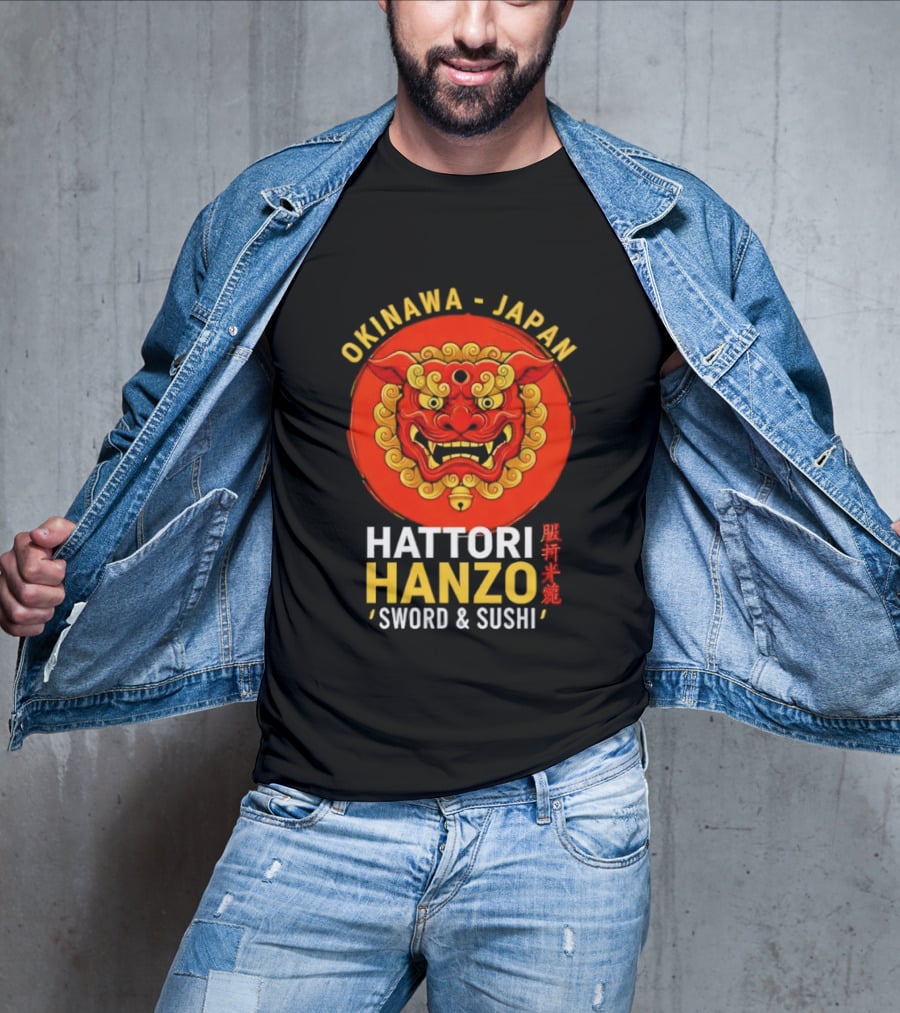 Okinawa Japan Hattori Hanzo Sword And Sushi T-Shirt