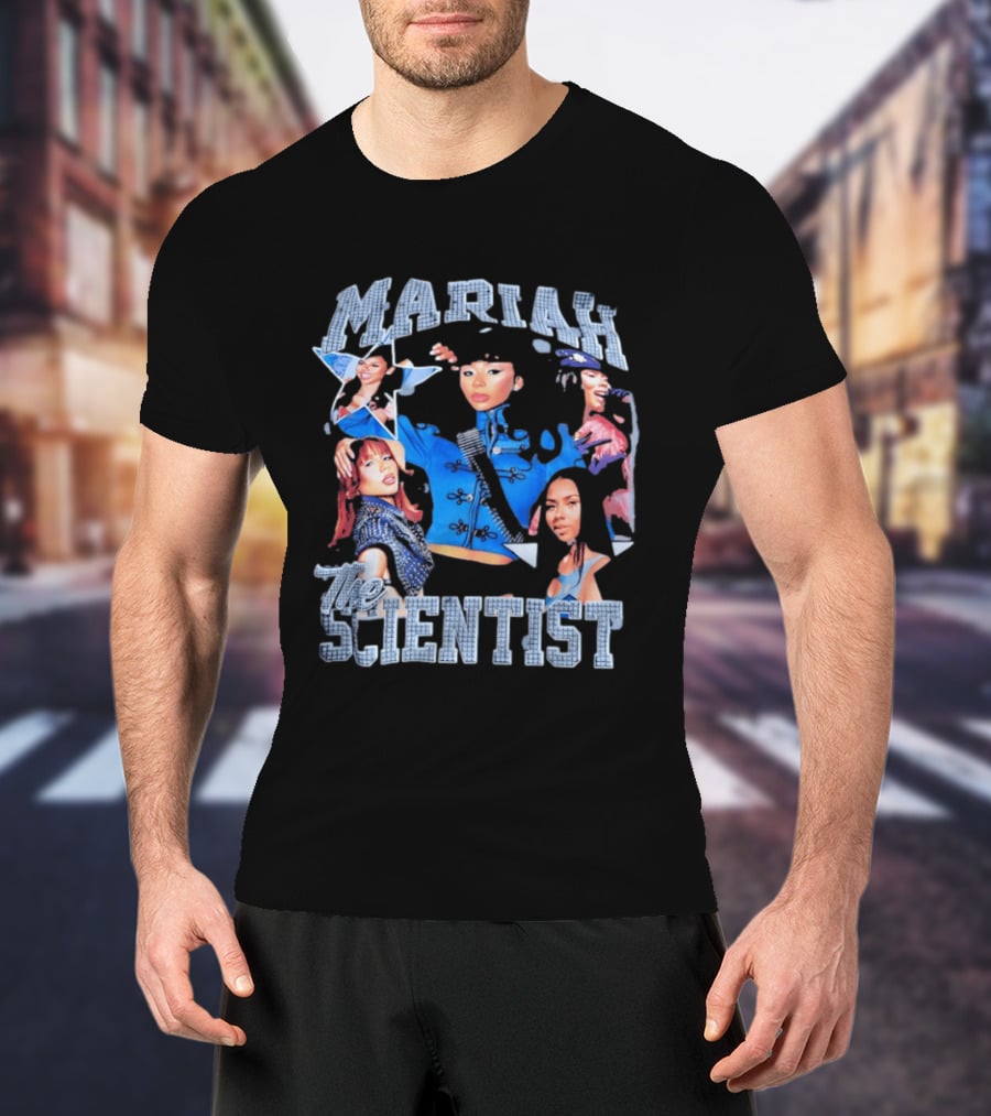 Mariah The Scientist Collage Blue Outfit Fashion T-Shirt