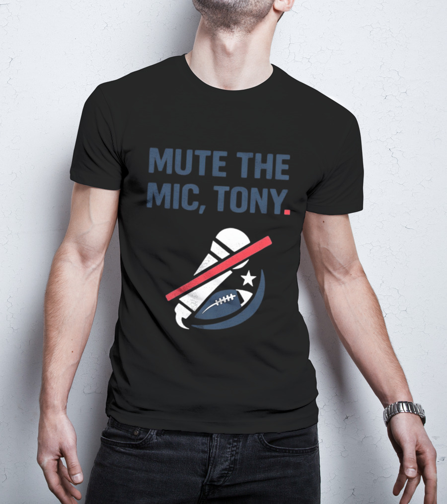 Mute The Mic Tony Microphone Football Star T-Shirt