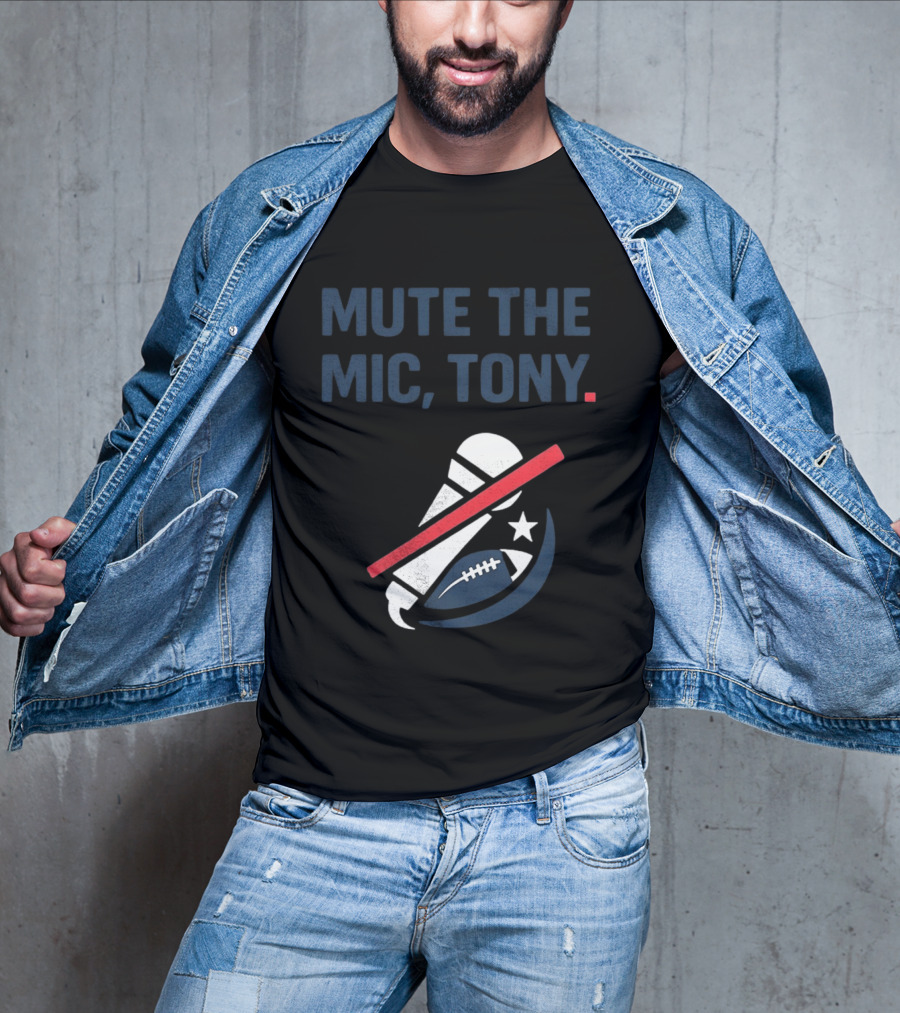 Mute The Mic Tony Microphone Football Star T-Shirt
