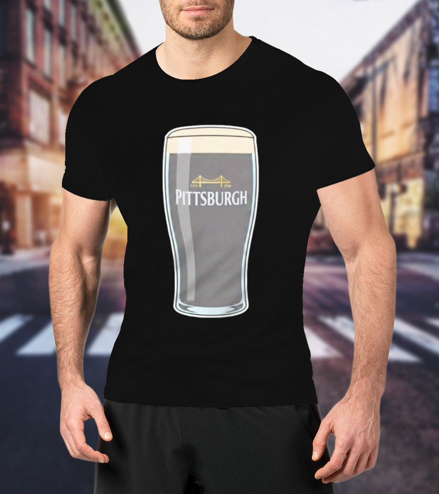 Pittsburgh Stout Beer Estd 1758 Bridge T-Shirt
