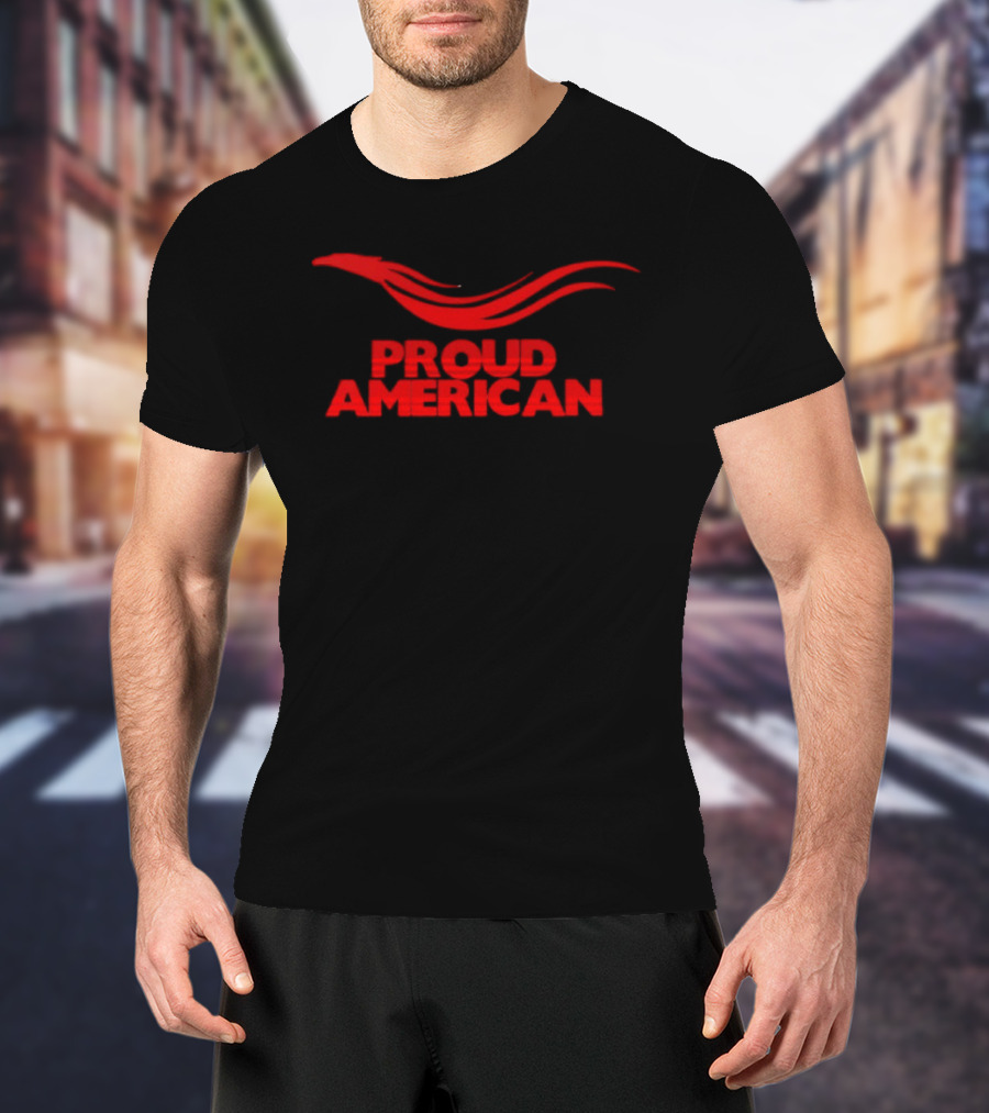 Proud American Red Wave Patriot T-Shirt