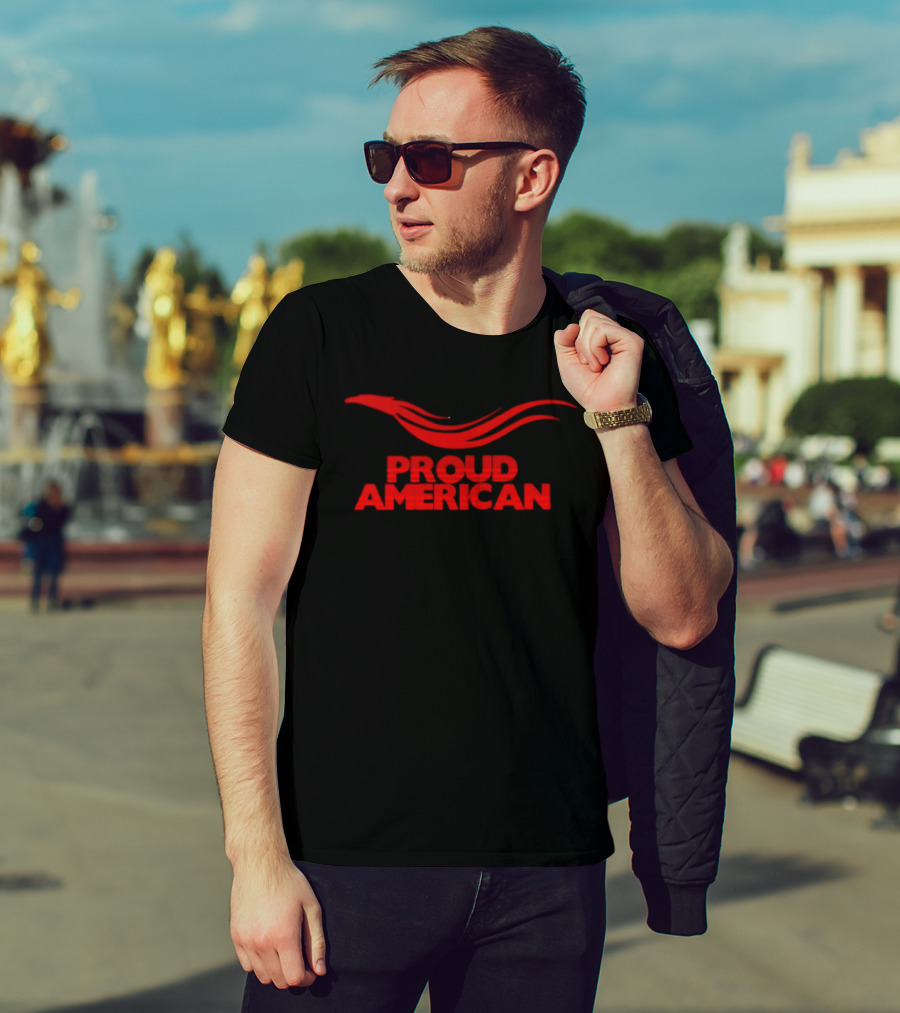 Proud American Red Wave Patriot T-Shirt