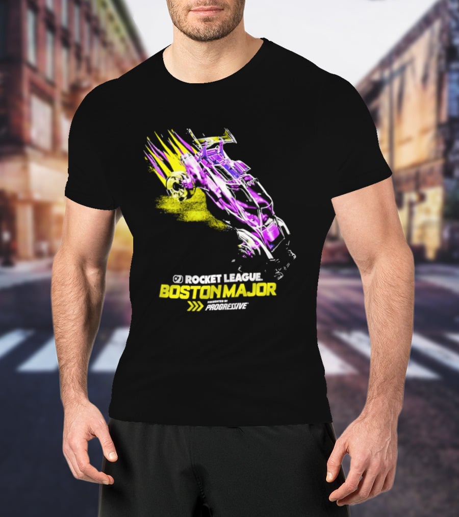 Rocket League Boston Major 2023 Presented By Progressive Colorful Car T-Shirt
