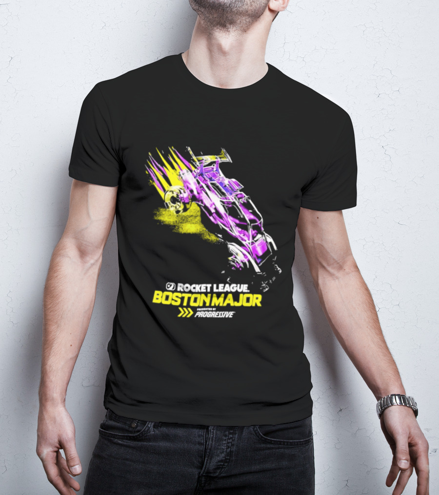 Rocket League Boston Major 2023 Presented By Progressive Colorful Car T-Shirt