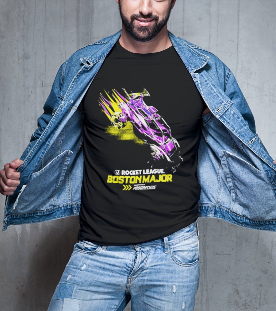 Rocket League Boston Major 2023 Presented By Progressive Colorful Car T-Shirt