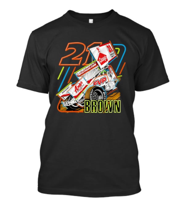 Sprint Car 21 Brown Andy's Casey's Impact 4800 Racing T-Shirt
