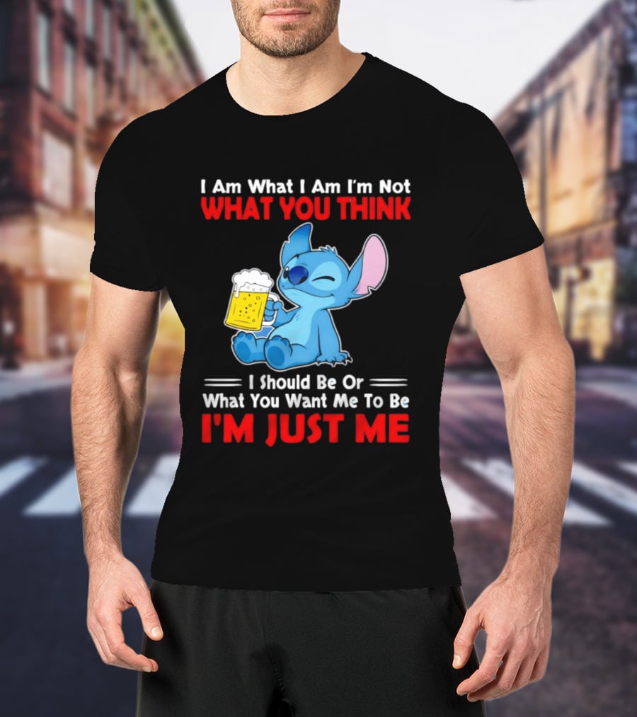 Stitch I Am What I Am I'm Not What You Think I'm Just Me T-Shirt