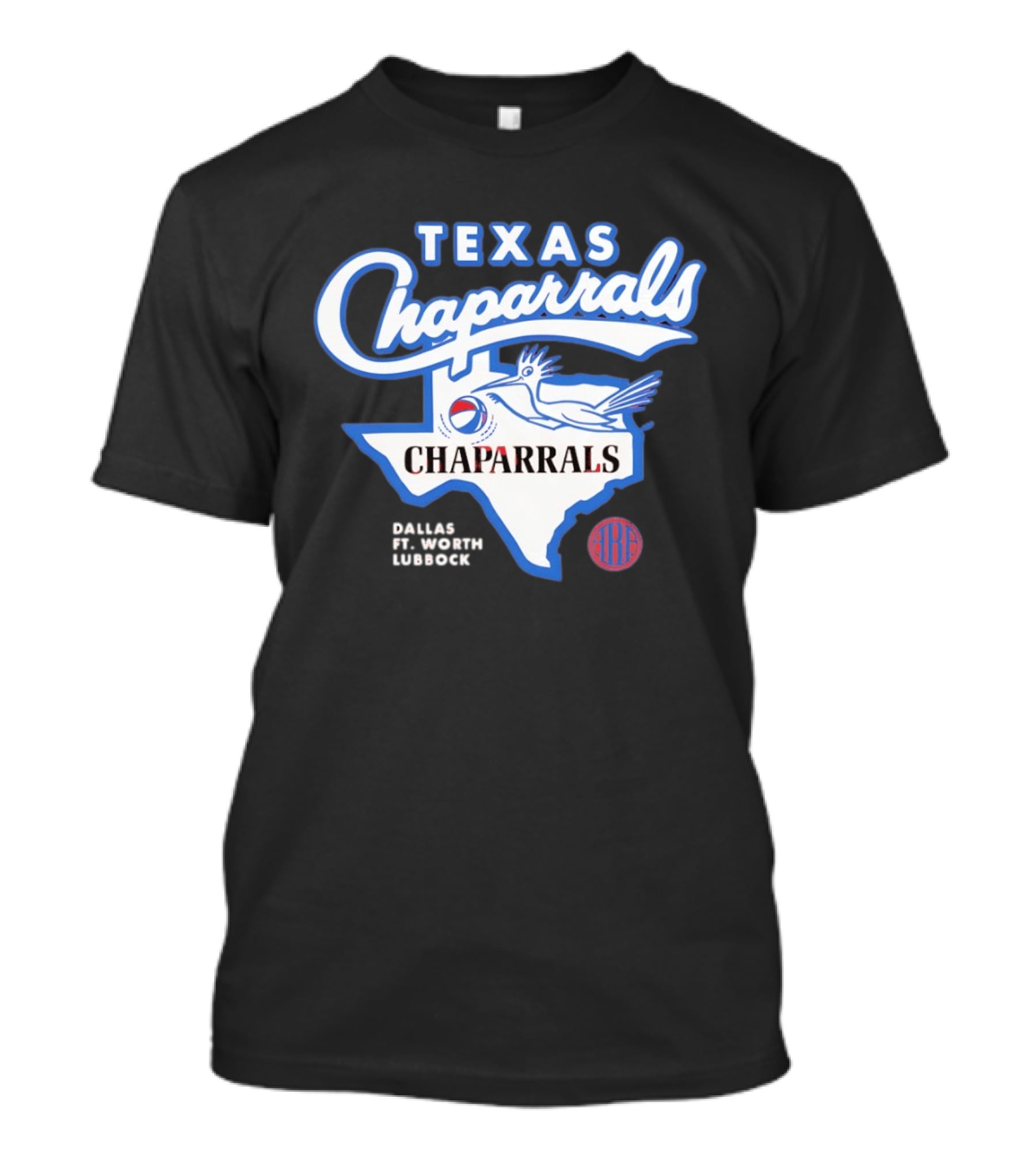 Texas Chaparrals Roadrunner American Basketball Association Dallas Ft Worth Lubbock T-Shirt