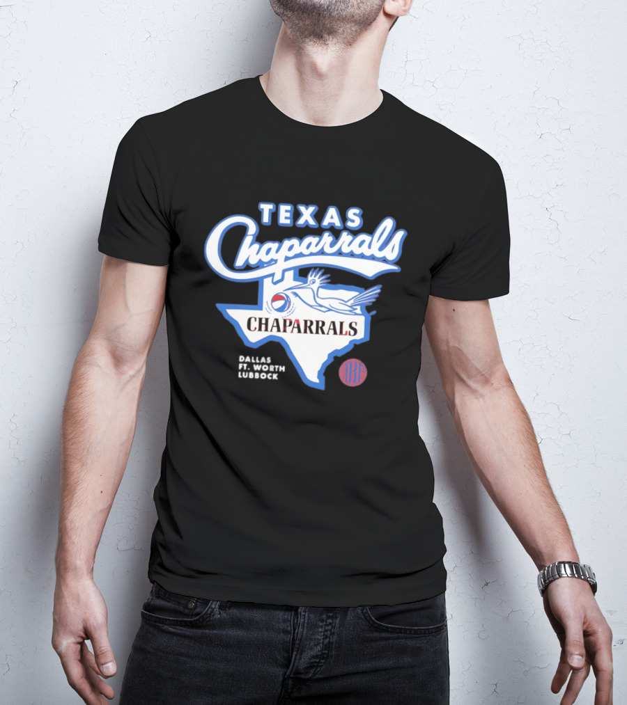 Texas Chaparrals Roadrunner American Basketball Association Dallas Ft Worth Lubbock T-Shirt