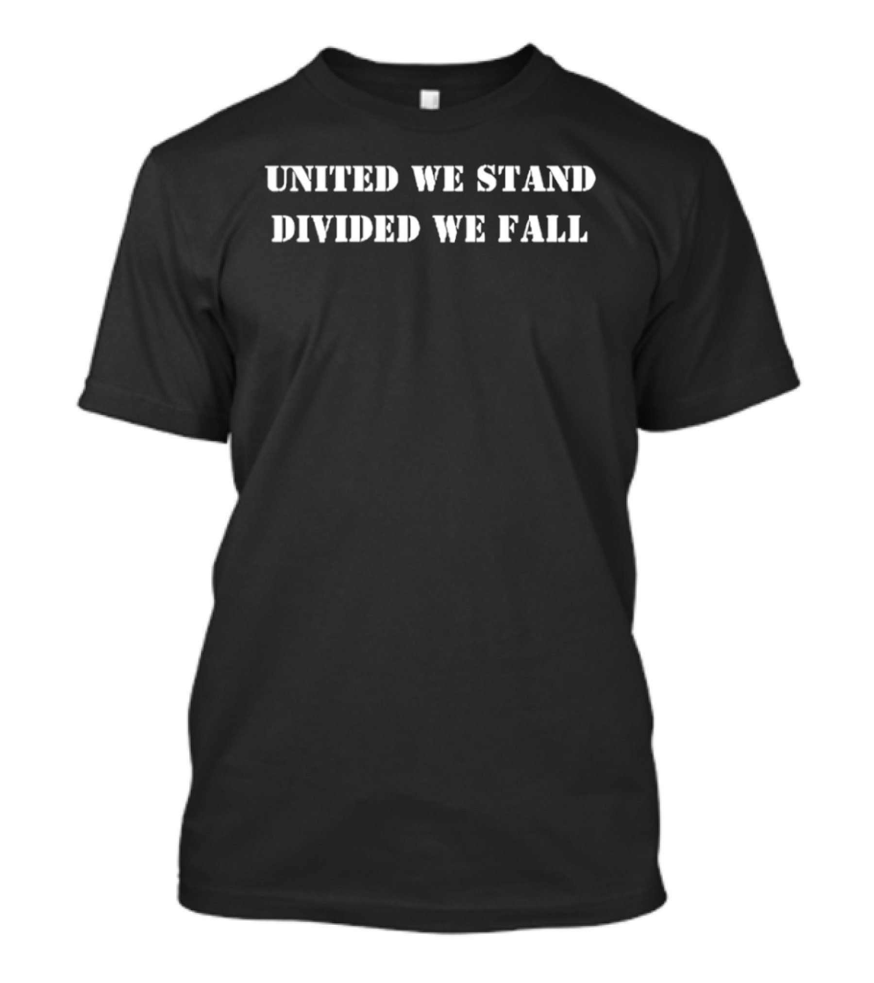 United We Stand Divided We Fall Vintage Bold Motivational T-Shirt