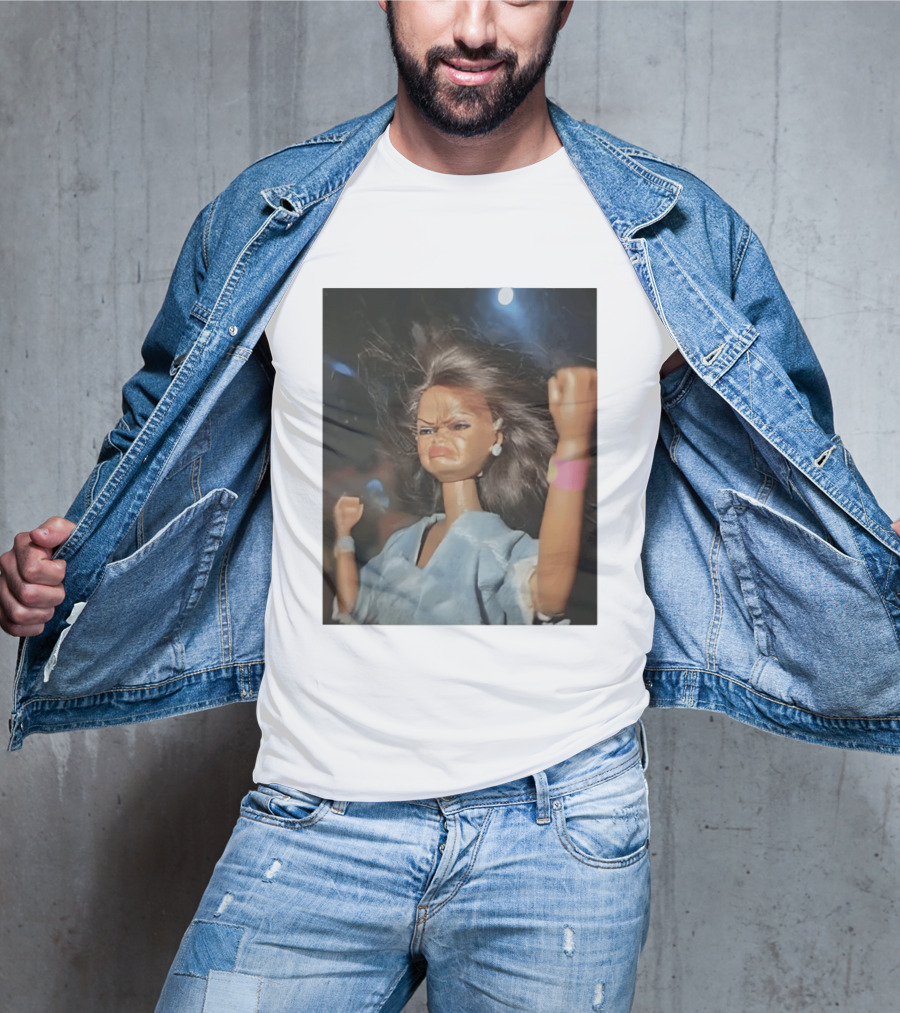 Doll Face Meme Angry Expression Toy Figure T-Shirt