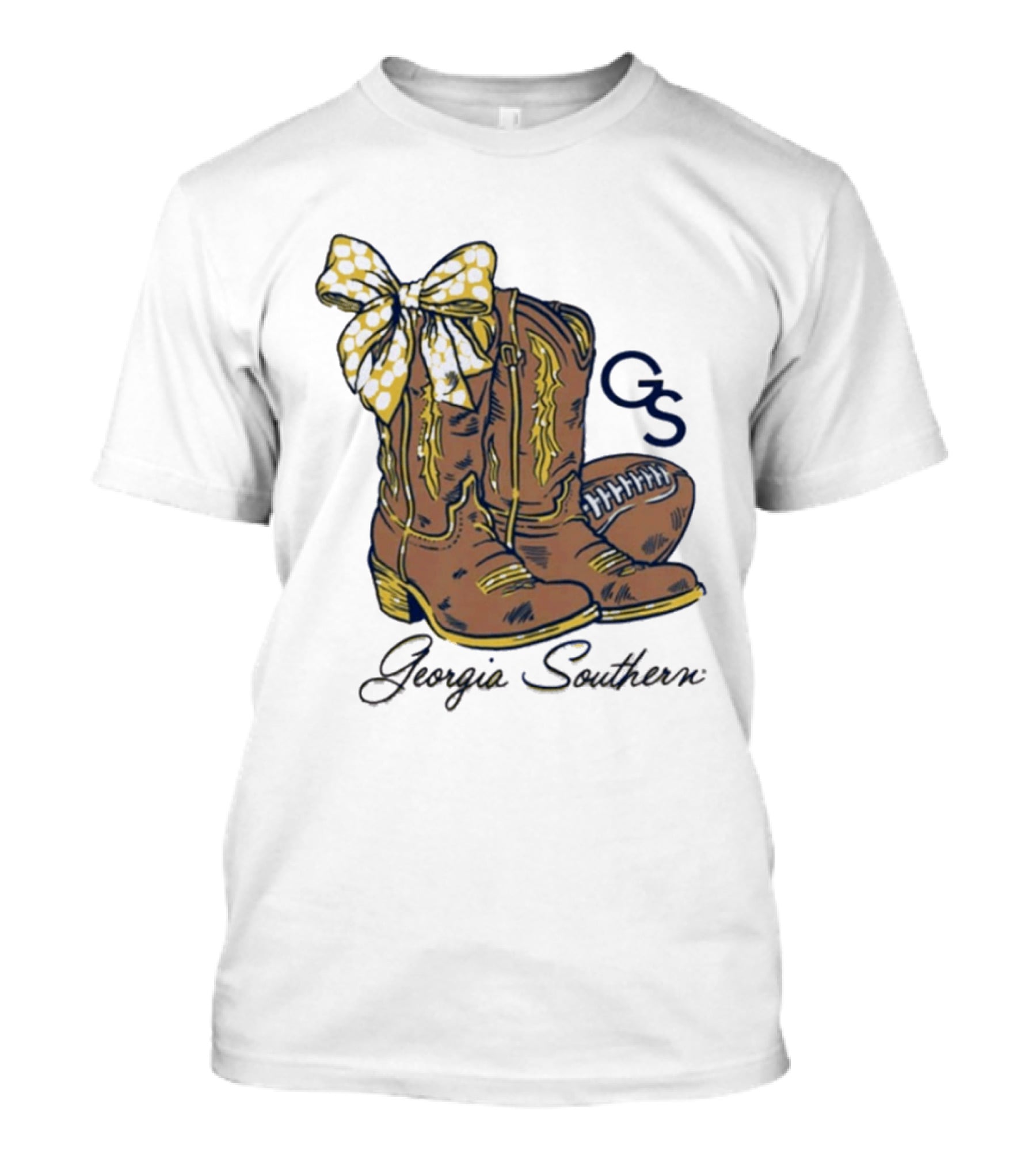 Georgia Southern Bow Boots Football GS T-Shirt
