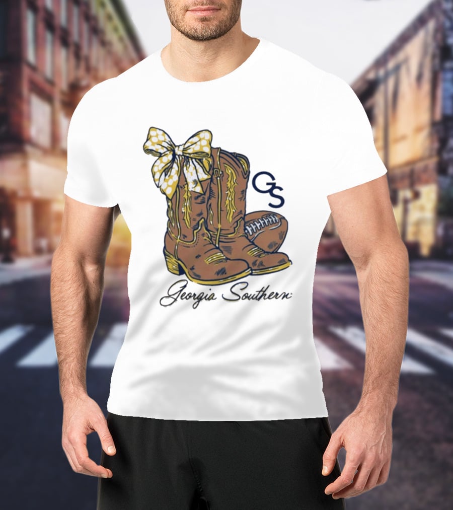 Georgia Southern Bow Boots Football GS T-Shirt